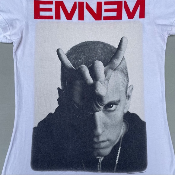 Eminem Monster Tour Merch Graphic White Red T-shirt - Picture 3 of 9